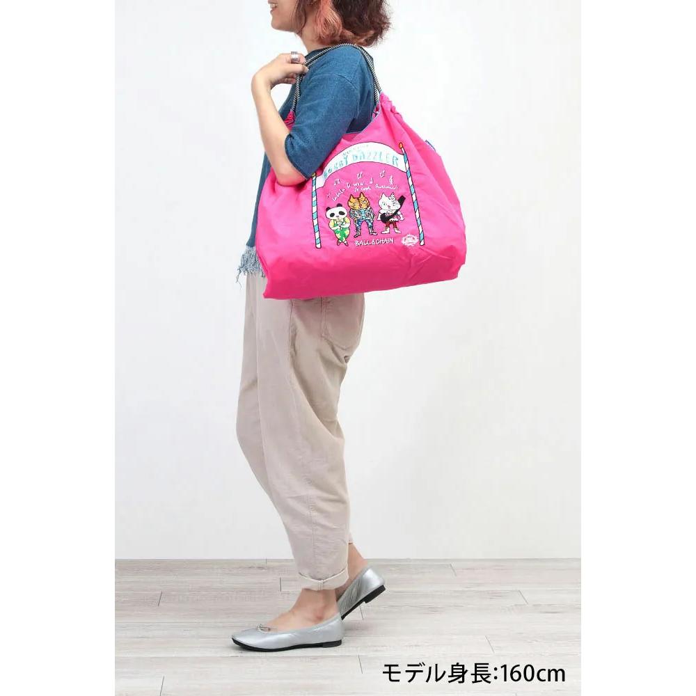 購物袋 環保袋 日本 Ball＆Chain JOLIN同款 肩背包 明星同款 超人氣刺綉購物袋 大容量 防水 耐用...-細節圖4