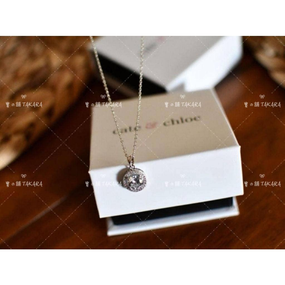 CZ鑽項鍊 Cate&Chloe 18K鍍白金超美CZ鑽項鍊 18K鍍白金項鍊 項鍊 CZ鑽-細節圖3