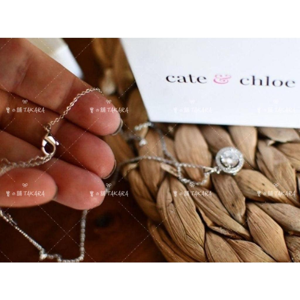 CZ鑽項鍊 Cate&Chloe 18K鍍白金超美CZ鑽項鍊 18K鍍白金項鍊 項鍊 CZ鑽-細節圖4