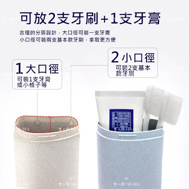 小麥秸稈牙刷盒 牙刷盒 旅行用牙刷盒 牙刷收納盒 便攜牙刷盒 出國必備 北歐風 牙膏 牙刷 收納 大容量 防水 耐...-細節圖3