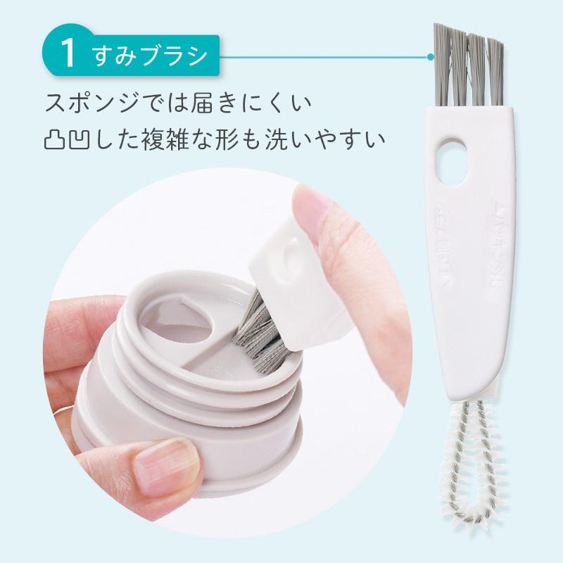 隙縫刷 MARNA 保溫瓶清潔刷 保溫杯 瓶蓋刷 水杯 間隙刷 三合一 水瓶刷 保溫杯刷 瓶口刷-細節圖3