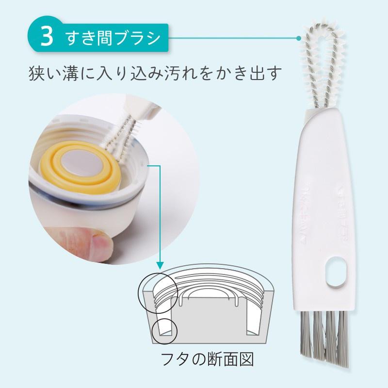 隙縫刷 MARNA 保溫瓶清潔刷 保溫杯 瓶蓋刷 水杯 間隙刷 三合一 水瓶刷 保溫杯刷 瓶口刷-細節圖5