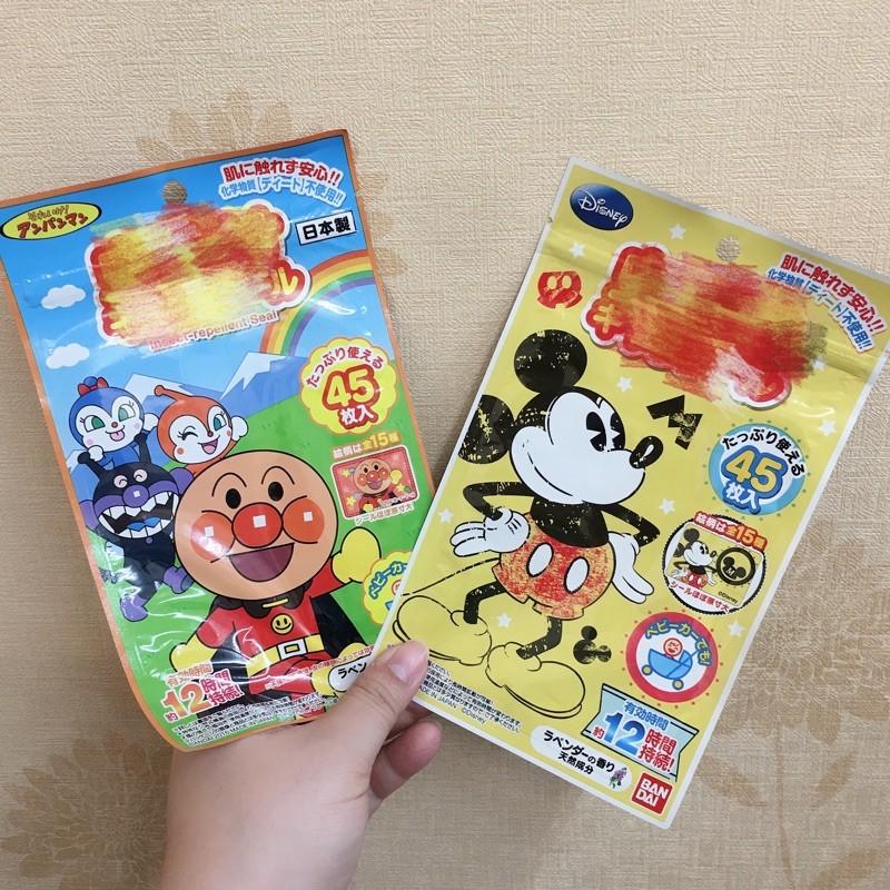 精油驅蚊貼 日本製 驅蚊貼 驅蚊貼片 懶懶熊 Kitty 湯瑪士 米奇 麵包超人 24入 45入  輕便好攜 出門必備-細節圖2