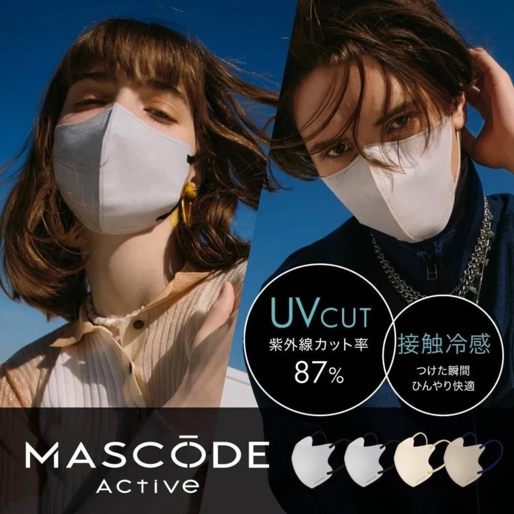 口罩 3D口罩 Mascode 涼感 日本 大人氣 撞色 3D立體 小顏 接觸冷感 抗UV 防曬  日常好物 推薦使用-細節圖5