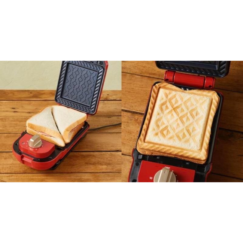 [寶の舖TAKARA] 熱壓三明治鬆餅機 BRUNO 熱壓三明治 鬆餅機 烤盤 BOE043-RD 點心機 三明治機-細節圖2