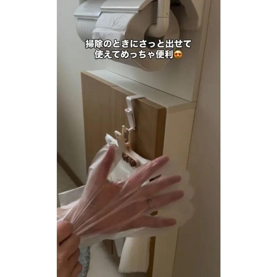 大創 一次性手套 100枚入 可懸掛｜防水 防油 料理 清潔手套 現貨-細節圖4