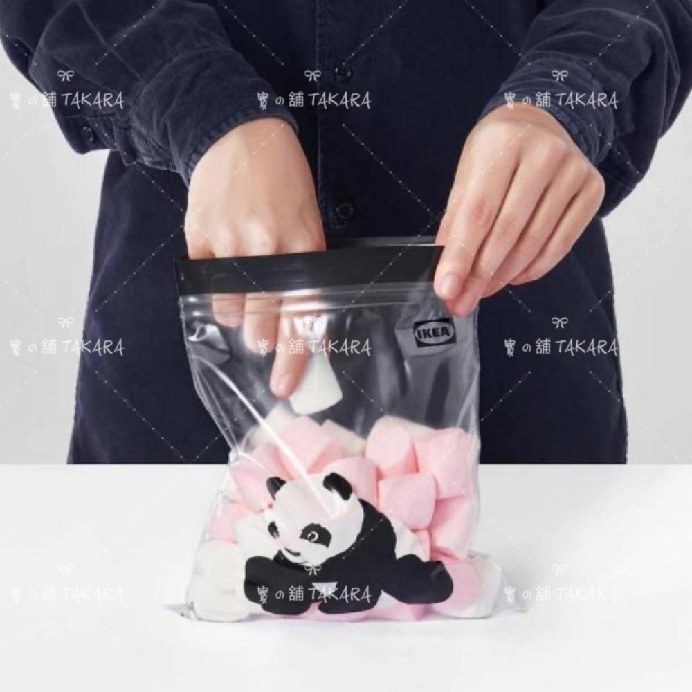 澀谷限定 IKEA 熊貓 鯊魚 夾鏈袋｜食品 保存袋 密封袋 食品夾鏈袋-細節圖2