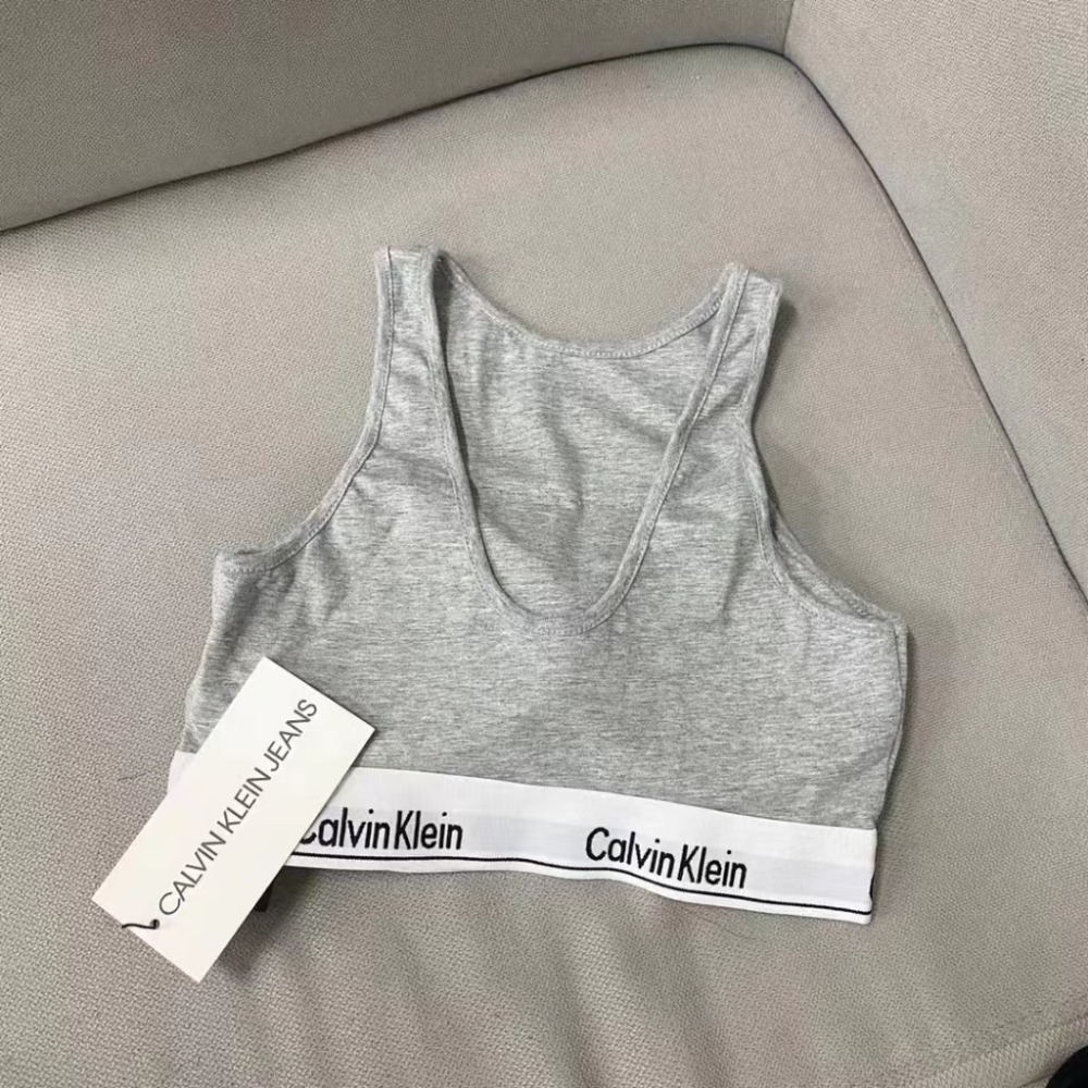 CK Calvin kIein jennie同款 ck背心內衣 削肩背心 有襯墊 運動内衣白搭款-細節圖6