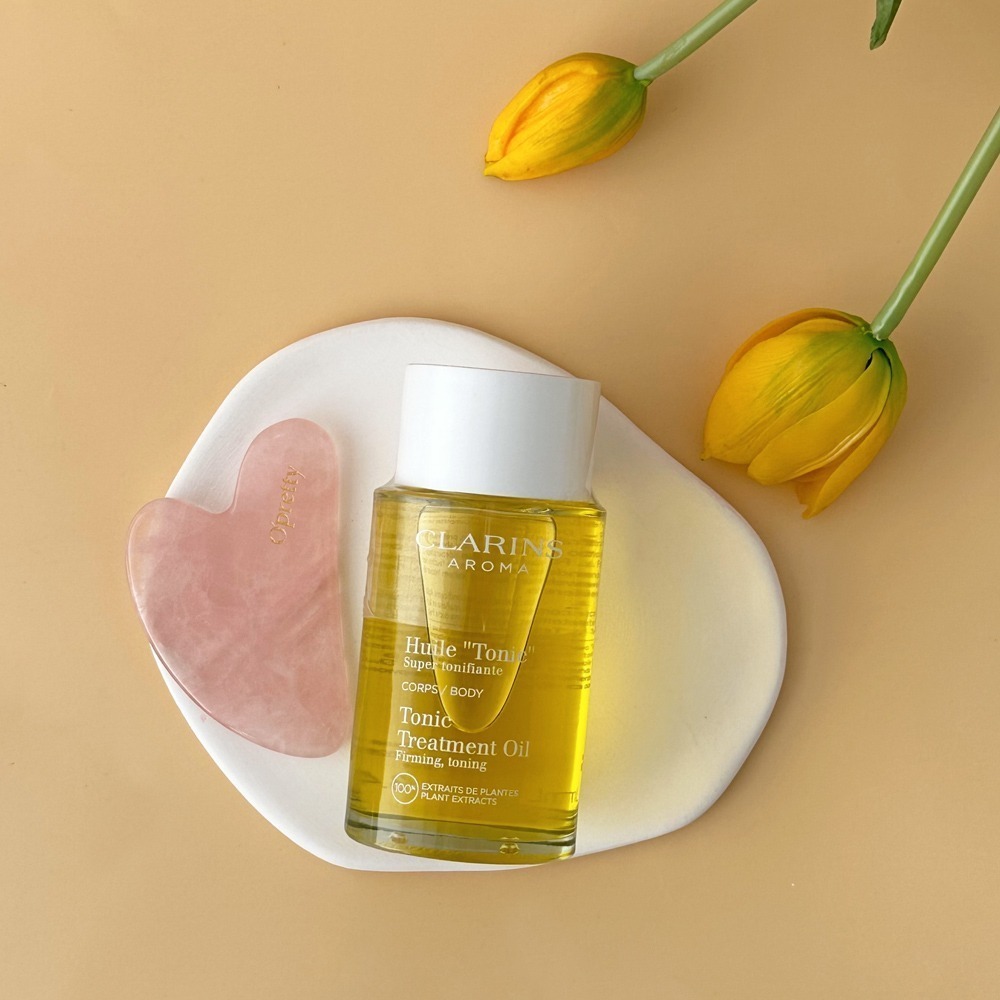 CLARINS 克蘭詩 身體調和按摩組[護理油100ml+按摩刮痧板]-細節圖2