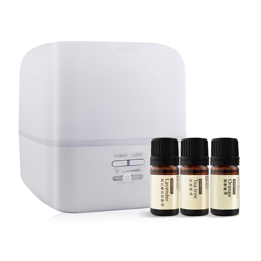 沐海 超音波香氛水氧機+精油三件組