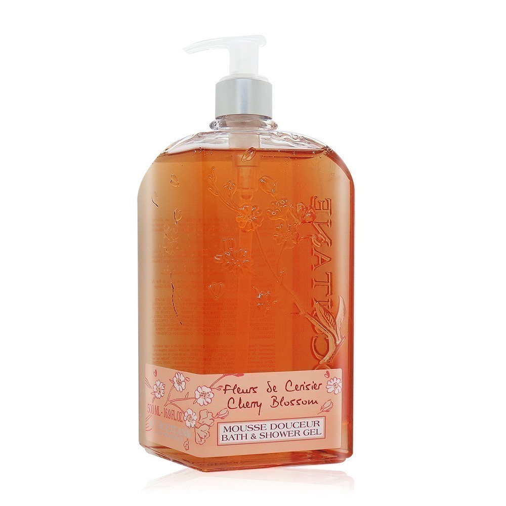 L＇OCCITANE 歐舒丹 沐浴膠(500ml)-國際航空版-多款可選 櫻花 玫瑰 馬鞭草-規格圖2