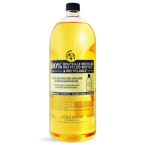 L＇OCCITANE 歐舒丹 沐浴油補充瓶(500ml)-公司貨 杏仁