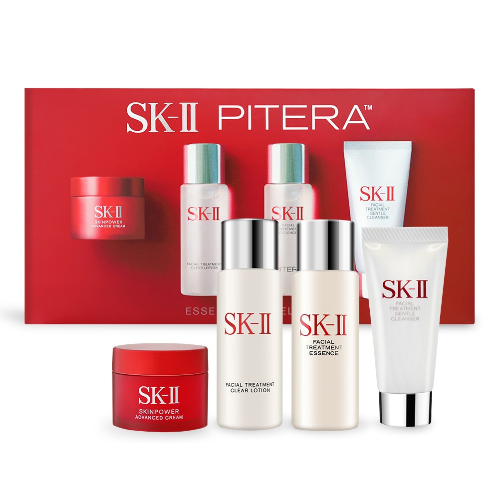SK-II 暢銷旅行組(洗面乳20g+亮采水30ml+青春露30ml+致臻活膚霜15g)-國際航空版-規格圖2