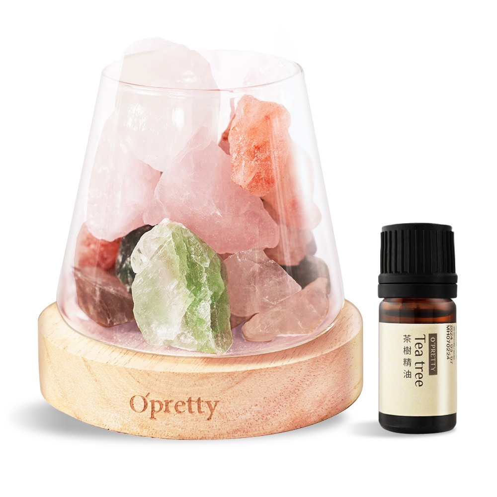 水晶燈-彩晶石贈天然草本精油-茶樹(5ml)