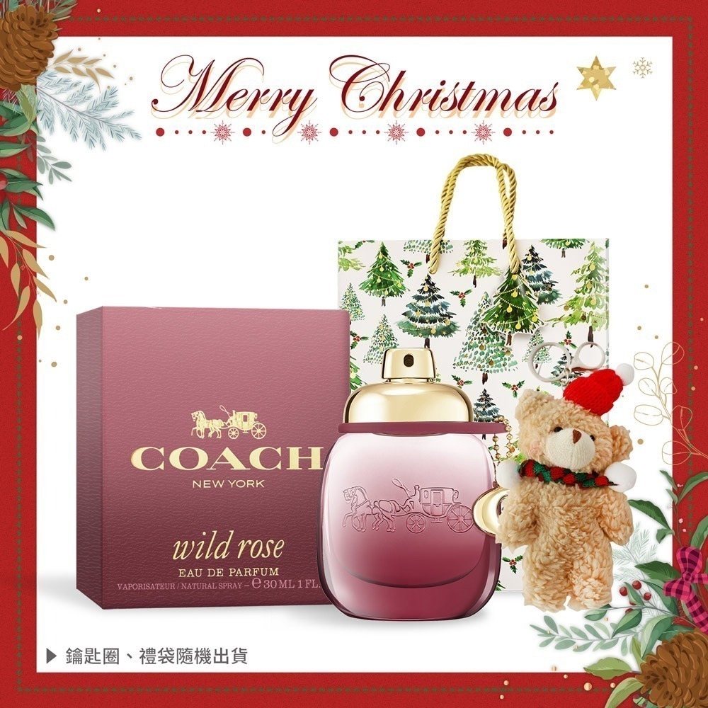 COACH 淡香精/淡香水耶誕禮讚組(香水30ml/40ml+聖誕熊)-細節圖4