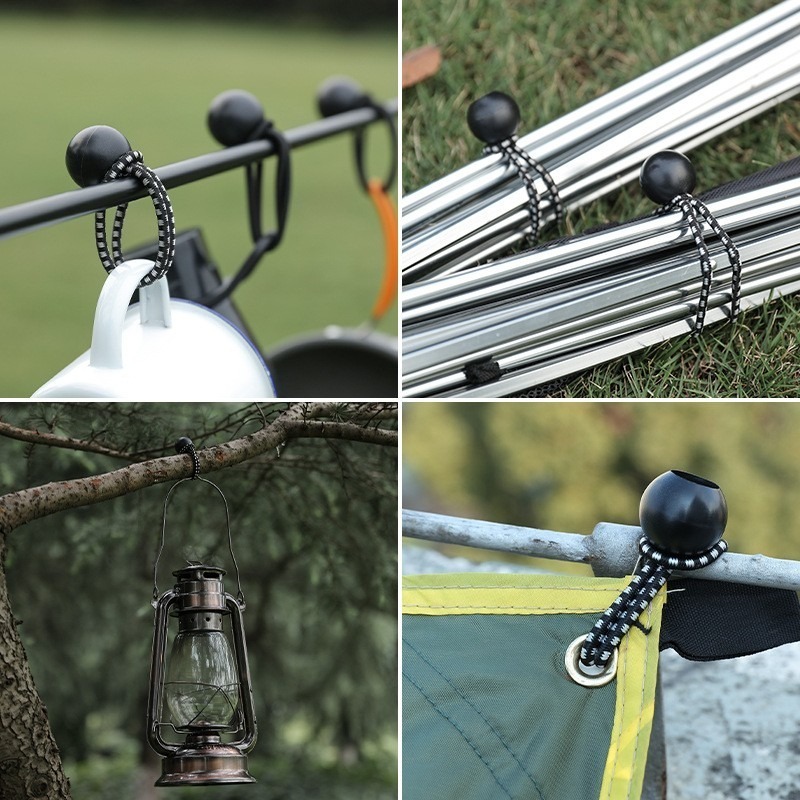 ⛺️台灣現貨⛺️戶外露營 天幕桿彈力繩捆紮帶 彈力球型捆綁帶 戶外露營收納捆紮帶 帳篷夾固定球夾鬆緊-細節圖3