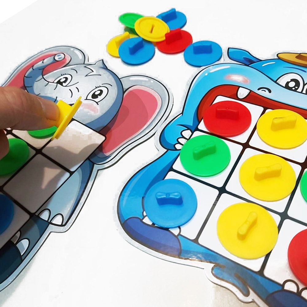 【GCT玩具嚴選】大象河馬賓果遊戲 雙人對戰桌遊-細節圖5