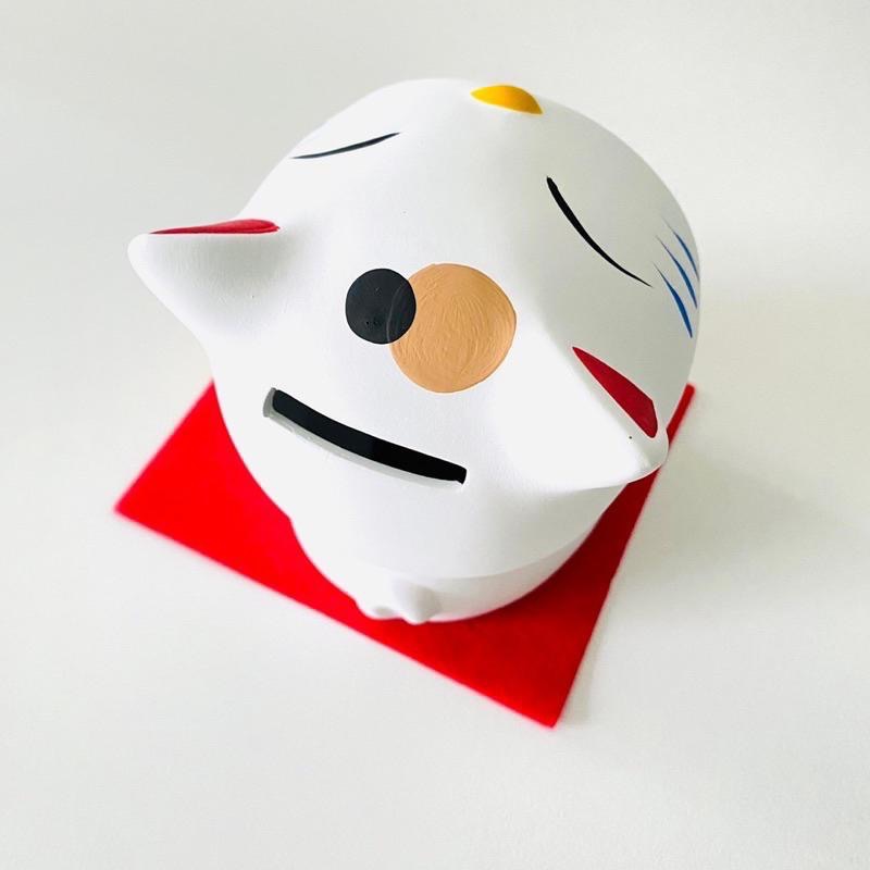 【日本進口】新年開運帶財 幸福快樂招財貓 存錢筒 招財 好運到 開店送禮 業務招財 新年禮-細節圖5