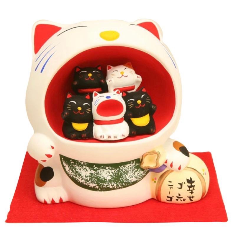【日本進口】新年開運帶財 幸福快樂招財貓 存錢筒 招財 好運到 開店送禮 業務招財 新年禮-細節圖8