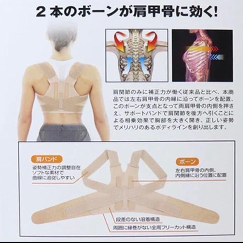 【日本製】超薄型駝背矯正帶 美姿帶 背筋帶 姿勢支撐帶-細節圖3