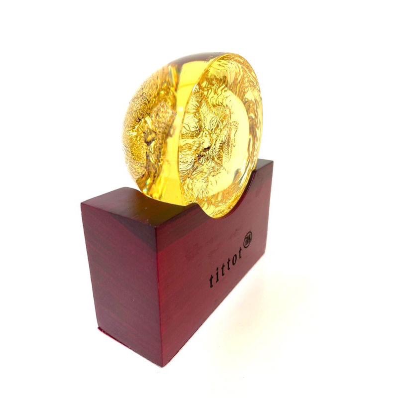 【琉園】tittot 出色 海龍王 水晶玻璃 絕版收藏品 讓自己出色如龍🐲-細節圖7