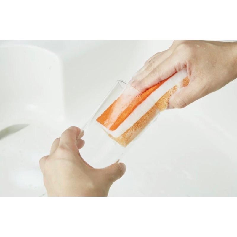 【日本製 Cervin 】廚房清潔菜瓜布 海綿 污垢洗滌 頑固污漬 三層結構-細節圖5