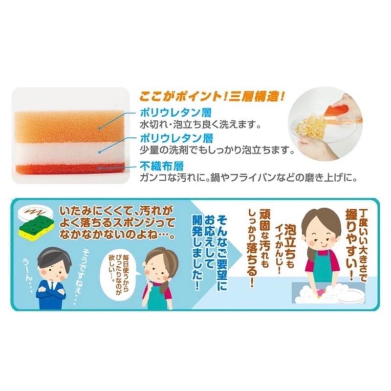 【日本製 Cervin 】廚房清潔菜瓜布 海綿 污垢洗滌 頑固污漬 三層結構-細節圖6