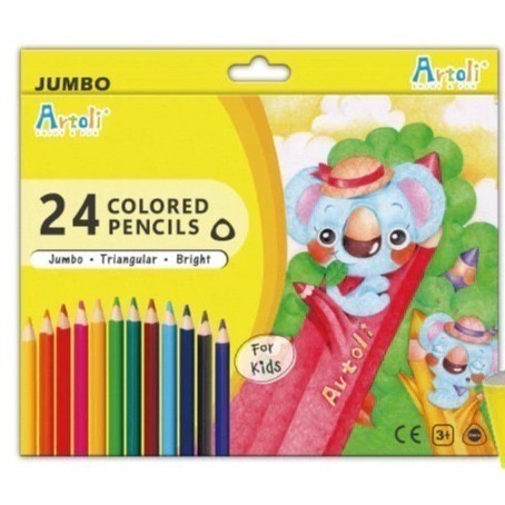 [卡樂]成堡 *不贈筆筒* Artoli雅朵利 12 OR 24色大三角色鉛筆-細節圖3