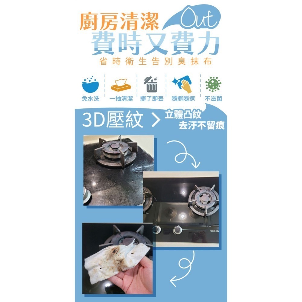 [卡樂]古寶無患子 神力橘油廚房萬用潔淨濕巾80抽/1入  油Bye一抹淨 神力橘油廚房萬用潔淨濕-細節圖3