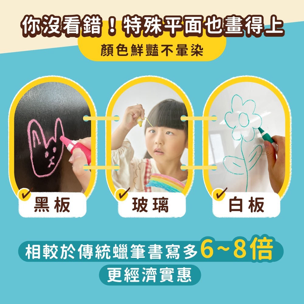 [Color卡樂] 媽媽友 mamayo玻璃蠟筆七色組-細節圖3