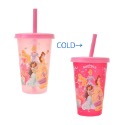 ⟢現貨⟣ 日本🇯🇵迪士尼直購-冷感變色吸管杯 兒童卡通吸管式隨行杯/學習杯/水杯 米妮/迪士尼公主 487ml-規格圖8