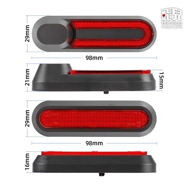 《小米電動滑板車配件 反光條四件套》小米 M365/pro/1S 配件 反光板 反射板 反光片 行車安全【飛兒】12--細節圖6