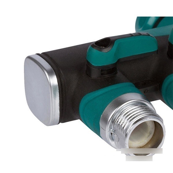 《美規 鋅合金6分活接四通閥門分水器 帶開關》粗螺紋 4通分水器 一分四帶開關 四通水管接頭 水龍頭【飛兒】8-4-1-細節圖7