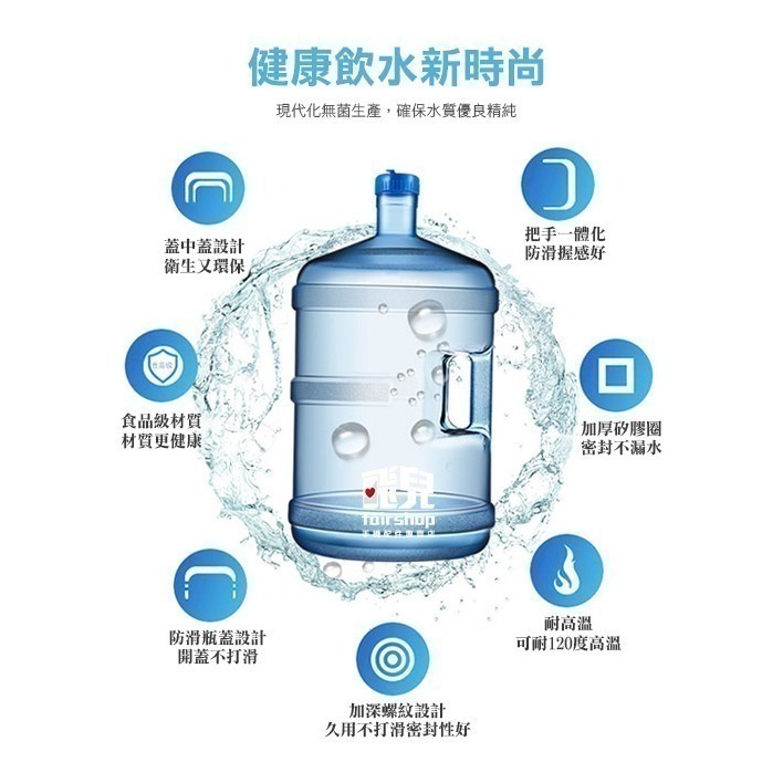 《18.9公升飲水桶》食品級耐用款 大水桶 礦泉水 大桶 飲水機用 大型 淨水桶 家用 手提 抽水桶 大號空桶【飛兒】-細節圖3