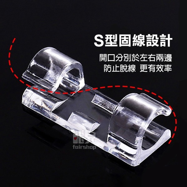 理線利器！透明固定理線器 (16入 / 小號20入) 桌面固定線夾 理線器 電線整理 電線收納 理線扣 250【飛兒】-細節圖4