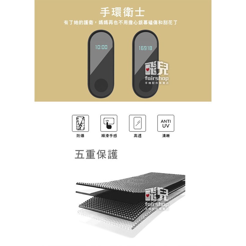 正面保護貼 小米手環4C/紅米手環 高透光 亮面 保護膜 保護貼 手錶貼 手環保護貼 亮面貼 256【飛兒】 17-13-細節圖4