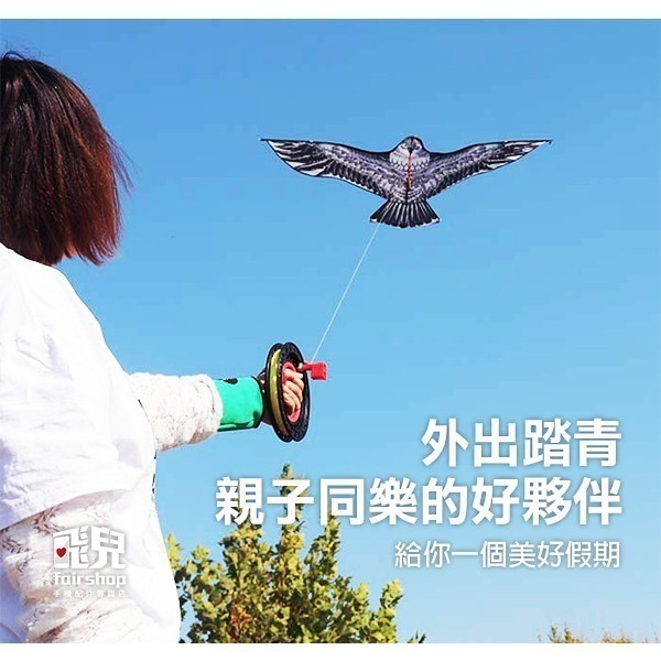 《加大款1.6米寬 老鷹風箏 送100米繩輪》我最亮眼 動物風箏 造型風箏 巨大風箏 親子活動 放電箏 放風 紅/綠/黑-細節圖7