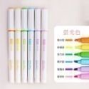 繽紛多色《得力螢光筆 圓桿/方桿 6入》重點筆 彩色筆 螢光色 馬卡龍色 輕烟色 筆記 文具【飛兒】 圓桿輕煙色 23--規格圖8