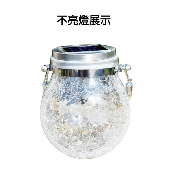 出清特價《太陽能裂紋玻璃燈 暖白/白光》戶外裝飾燈 氣氛瓶 古典燈 創意玻璃球 庭院掛燈 太陽能燈 【飛兒】6-1-26-細節圖9