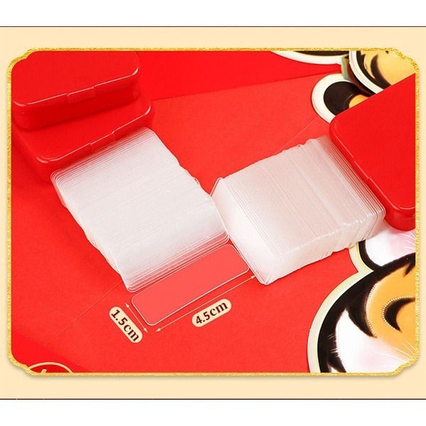 《春聯貼 盒裝60片》春聯用貼 無痕強力雙面貼 奈米雙面膠 透明雙面膠 無痕貼 萬能雙面膠【飛兒】 20-2-14-細節圖8