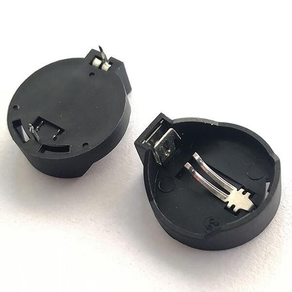 3V鈕扣電池座 CR2025/CR2032通用 電池固定 固定座 固定電路板 圓形電池座 直插式【飛兒】-細節圖2