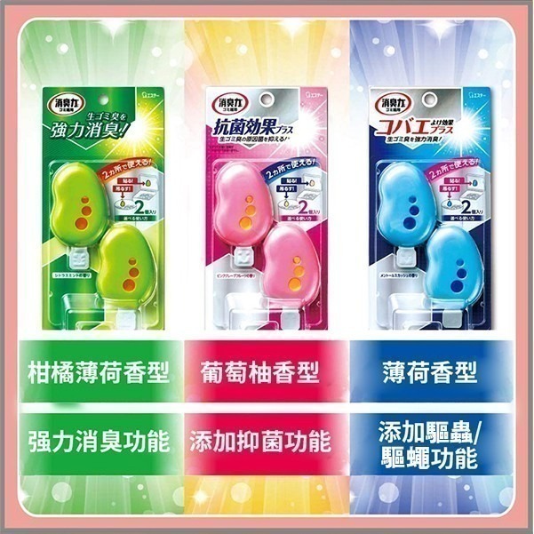 日本製《ST 垃圾桶異味 抑菌/防蠅 消臭力 2入/組》廚房除臭 垃圾桶 除臭劑 防蠅 消臭劑 275 【飛兒】40--細節圖2