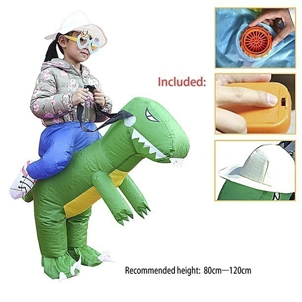 《充氣 霸王龍/綠色恐龍 人偶服》表演恐龍服 卡通裝 人偶裝 暴龍裝 充氣服 霸王龍裝 表演服 抖音衣【飛兒】-細節圖7