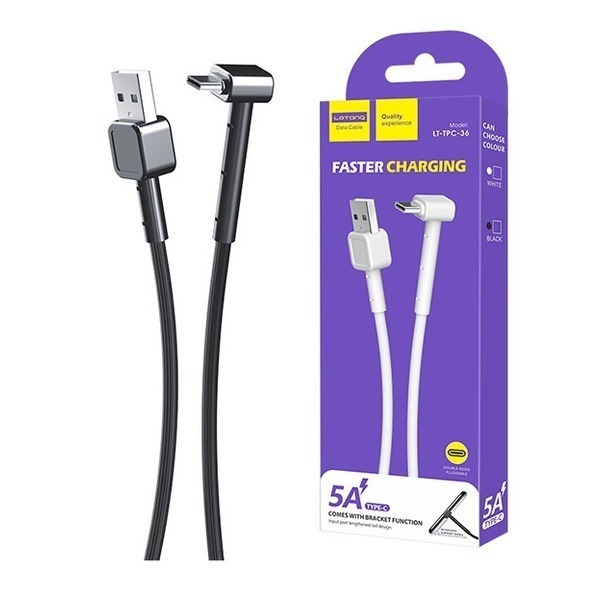 出清特價《樂糖 彎頭支架Micro充電線 LT-36》傳輸線 彎頭充電線 彎頭線【飛兒】-細節圖3