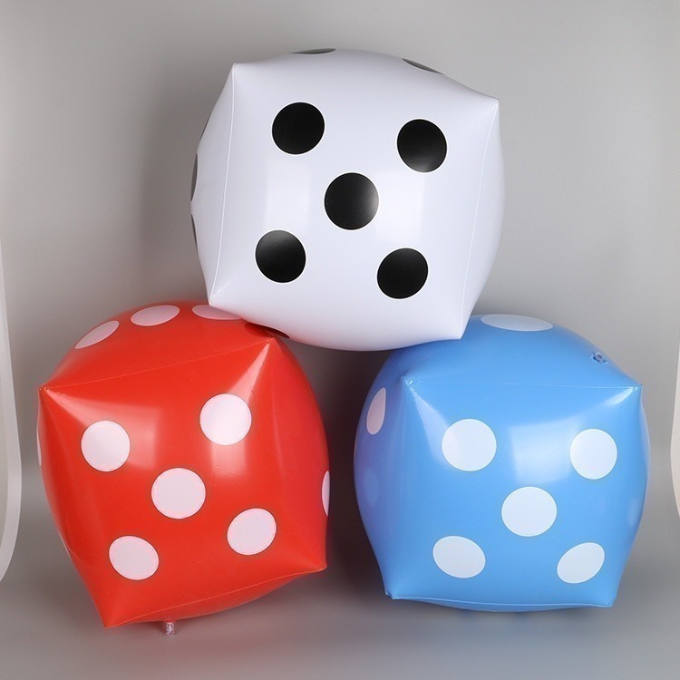 出清特價！《充氣骰子》多色！充氣球 遊戲骰子 沙灘排球 大富翁骰子 團康骰子 聚會骰子 遊戲氣球【飛兒】-細節圖2