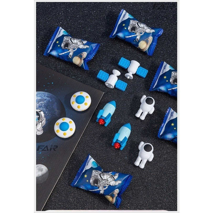 出清特價《得力問蒼穹系列造型橡皮擦》好看好擦 太空人 飛船 飛碟 火箭 橡皮擦 可愛【飛兒】21-6-32-細節圖6