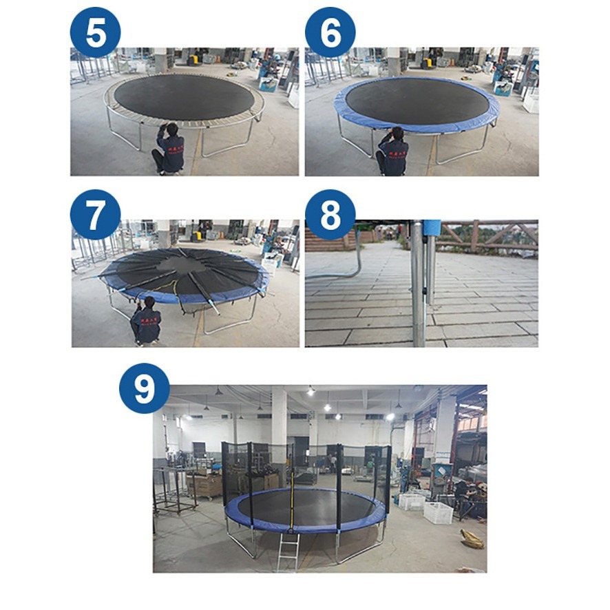 免運！送梅花棘輪兩用扳手《安全圍欄跳跳床》小朋友大人皆好玩 圓形 直徑4.24~4.88公尺 蹦蹦床 彈跳床【飛兒】-細節圖7