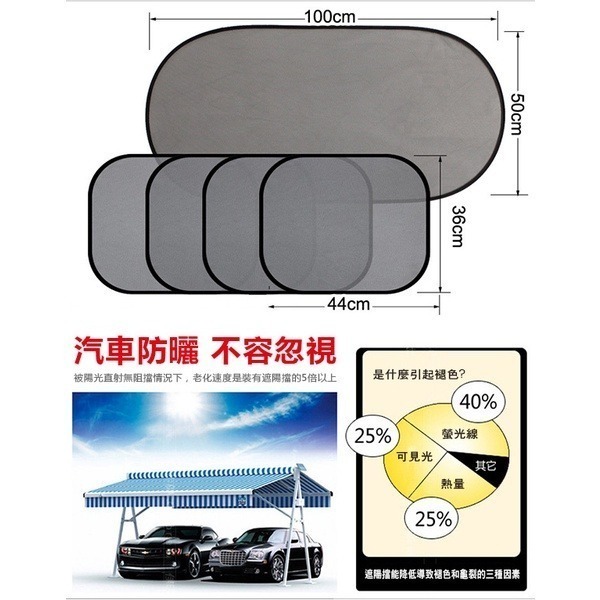 《汽車遮陽網紗組 5件組》防曬 隔熱 遮陽簾 車用窗簾 前擋遮陽 隔熱窗簾 汽車防曬 吸盤 防曝曬【飛兒】6-2-24-細節圖3