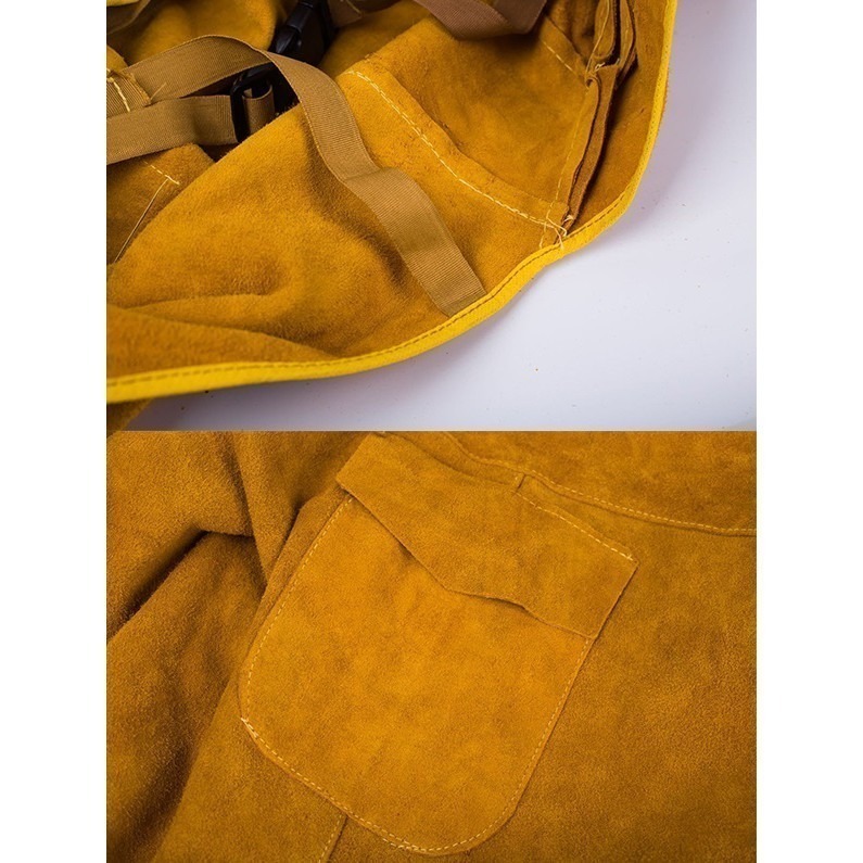 《加厚牛皮 電焊 工作服 反穿式 加大通用款/1米 帶領子》燙焊 工焊 接護袖 燒焊 抗磨 抗撕破 焊接 256【飛兒】-細節圖5