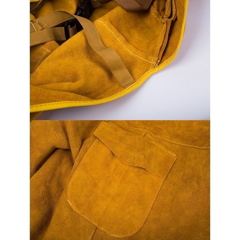《加厚牛皮 電焊 工作服 反穿式 加大通用款/1米 帶領子》燙焊 工焊 接護袖 燒焊 抗磨 抗撕破 焊接 256【飛兒】-細節圖6
